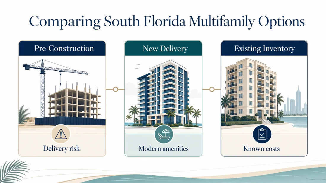 South Florida’s Multifamily Pipeline: Why New Supply Matters for Buyers Comparing Miami Projects — infographic.