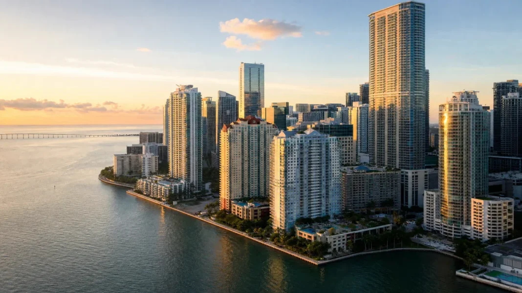 Miami luxury condo towers along Biscayne Bay — construction defect lawsuits emerging in 2026