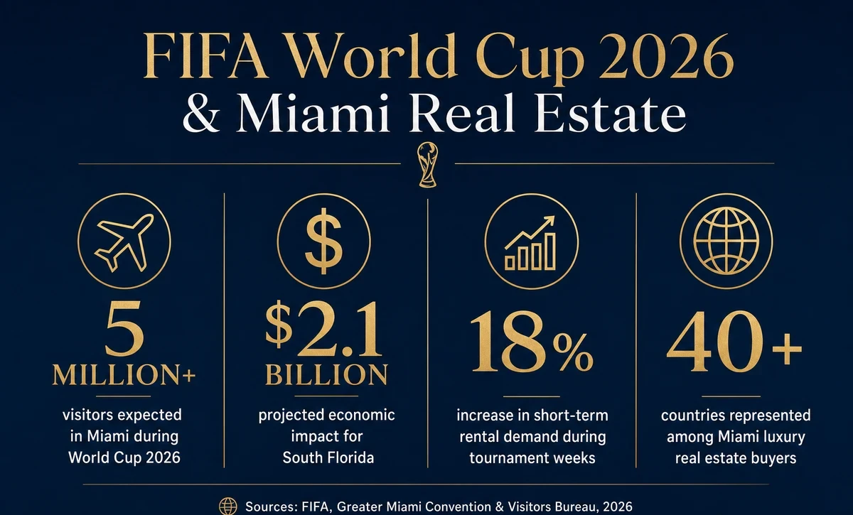 Infographic: FIFA World Cup 2026 and Miami Real Estate key statistics
