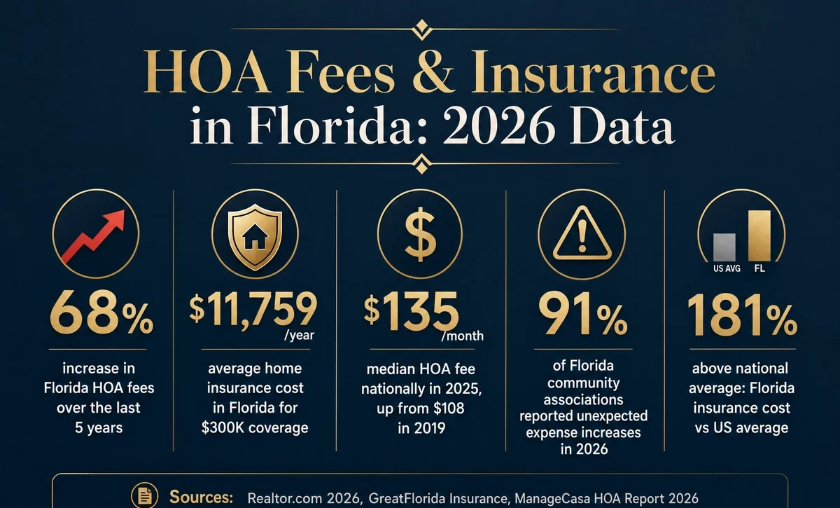 Infographic: HOA Fees and Insurance in Florida — 2026 Data
