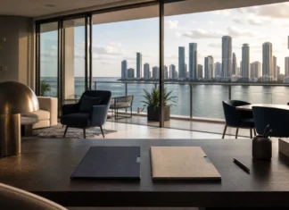 ¿Comprar al contado o financiar una propiedad en Miami? Guía para latinoamericanos Buyer comparing cash and mortgage financing options for a Miami condo with an advisor