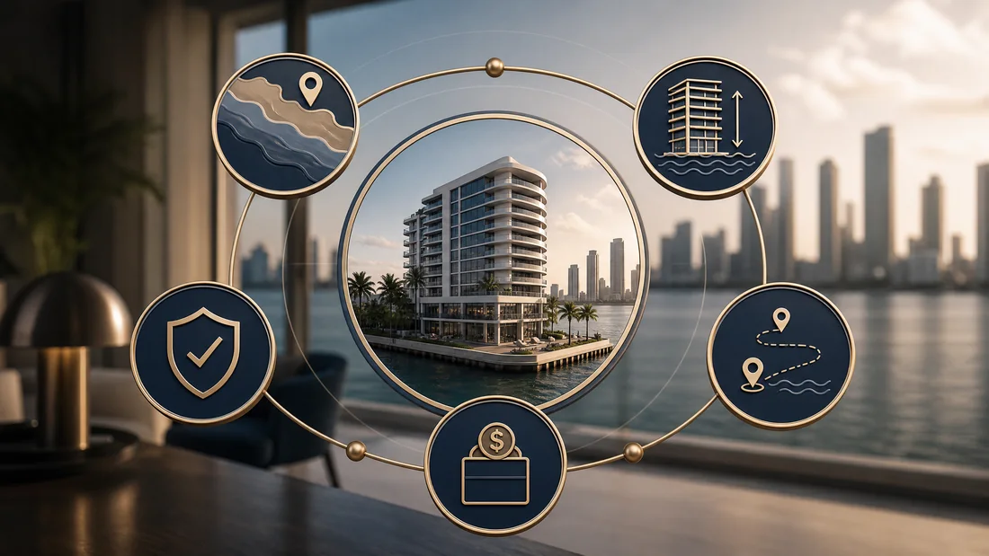 Buyer checking Miami flood risk, insurance and building resilience information by address