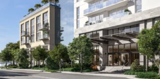 FIVESIXTY in Edgewater: Miami’s New Luxury Rental Exterior architectural rendering of FIVESIXTY Waterfront Residences + Club, a planned residential rental project in Edgewater, Miami.