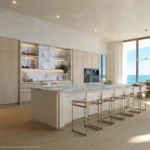 Conceptual rendering of the main kitchen at The Longevity Penthouse in Rivage Bal Harbour